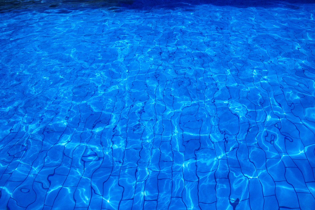 A finished backyard pool in a Katy, TX neighborhood